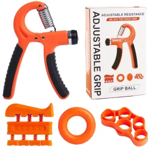5-in-1 Adjustable Wrist Grip Strengthener and Finger Exerciser Rehabilitation Set