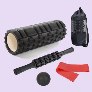 5-in-1 Foam Roller Set with Massage Stick and Resistance Band