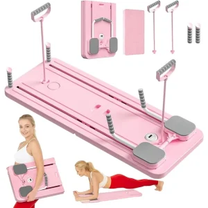 5-in-1 Foldable Pilates Reformer Board Set with Timer for Home Use
