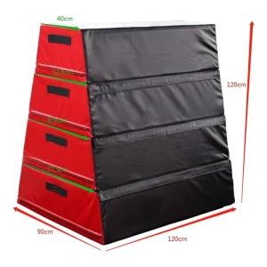 5-in-1 Trapezoid Plyo Box with Thick Foam Interior and Waterproof Cover
