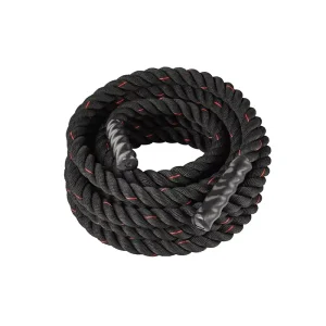 50 mm x 12 m Nylon Battle Rope, Black and Red