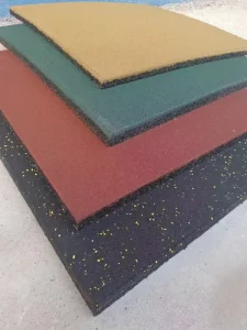 500*500mm High-Density Rubber Gym Floor Tile Shock-Absorbing Anti-slip Fitness Weightlifting Rubber Mat