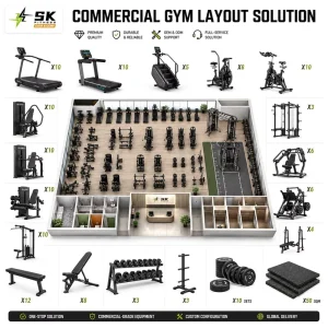 Gym Equipment Full Set Commercial for Fitness Center Hotel Club Strength Cardio Package Supplier Factory Direct