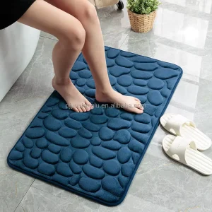 50×80cm Non-Slip Super Absorbent Diatomite Bath Mat Quick-Dry Tufted Bathroom Floor Mat