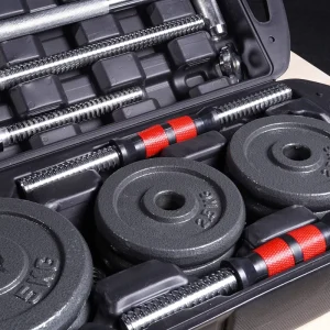 50KG 55KG Adjustable Cast Iron Dumbbell and Barbell Set