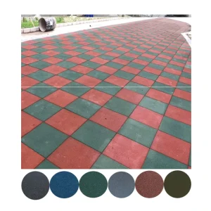 50cm Square Rubber Floor Mat Paving Tile