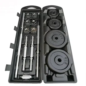50kg Adjustable Barbell and Dumbbell Set with Case