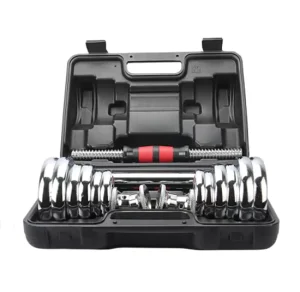 50kg Adjustable Weights Dumbbells Barbell Set Gym Fitness Chrome Dumbbell Workouts