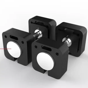 50kg Black Square Adjustable Dumbbell Set