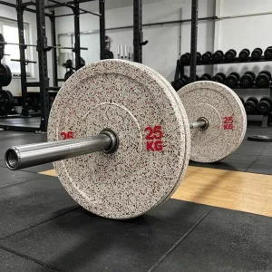 50mm Hole Speckled Rubber Bumper Plates in kg/lb