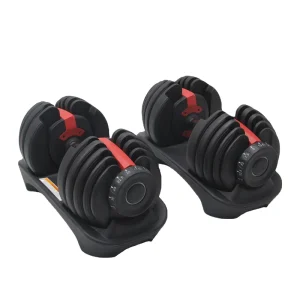 52 LBS/24 kg Adjustable Dumbbell Set for Home Gym