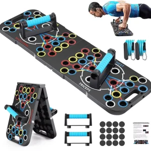 54-Hole Multifunctional Push-Up Board with Stand for Chest and Triceps Training