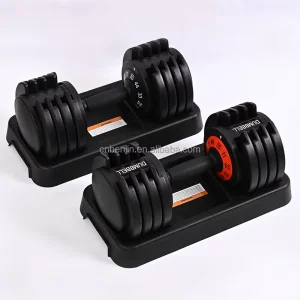 55 lb Adjustable Dumbbell Set for Weightlifting and Training