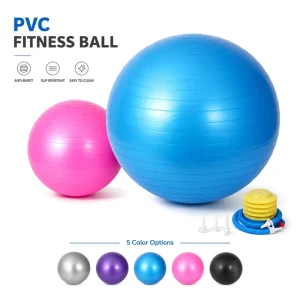 55cm Anti-Burst Stability Gymnastics Exercise Ball for Flexibility and Core Training
