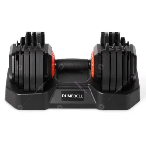 56LB Adjustable Dumbbell 18 Level Steel Plate Dumbbell With Storage Base for Home Commercial Gym Workout
