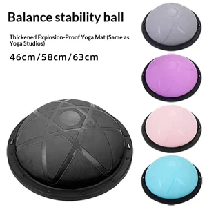 58cm ABS Frosted Thickened Anti-Explosion Semi-Circle Balance Ball for Yoga Pilates and Home Fitness