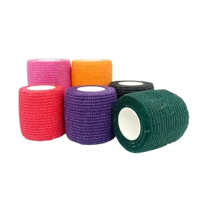 5cm Colorful Cohesive Bandage Rolls Flexible Medical Non-Woven Self-Adhesive Sports Bandage