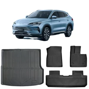 5mm Black All-Weather Waterproof RHD 3D TPE Custom Car Floor Mat Set for Sealion 6 and Song Plus