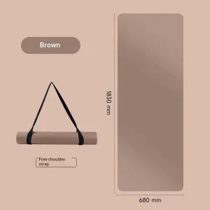 5mm Natural Rubber Non-Slip Yoga Mat, Rectangular, for Home Fitness