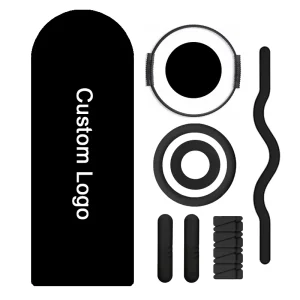 5mm Thick Black Arch-Shape Non-Slip Rubber Yoga and Pilates Mat Set