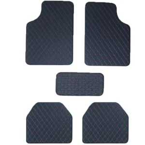 5pcs Universal Leather Car Floor Mats, Anti-Scratch, Wear-Resistant, Right-Hand Drive