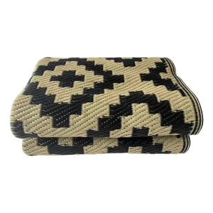 5x8FT 152x245CM PP Outdoor Picnic Mat, Plastic Woven, Rolled Beach Mat