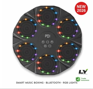 6-Pad Smart Music Boxing Wall Target CE ISO, LED Electronic Punching Machine Kids Adults Home Gym Reflex Trainer