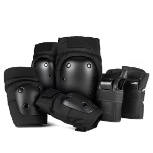 6-Piece Skating Protective Gear Set with Wrist Guard, Cycling Knee Pads and Elbow Pads for Kids and Adults