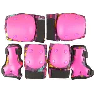 6-Piece Sports Protective Guards Knee Elbow and Wrist Protectors for Skateboard Roller Skate BMX Bike and Scooter