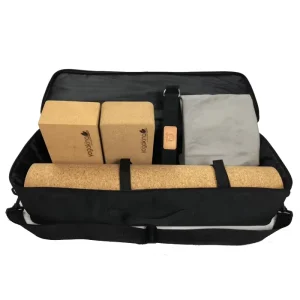 6 Piece Yoga Starter Kit Set Includes Mat Blocks Towels Strap in Bags