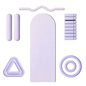 6-Piece Yoga and Pilates Set with Foldable Silicone Dumbbells and Adjustable Ankle Weights