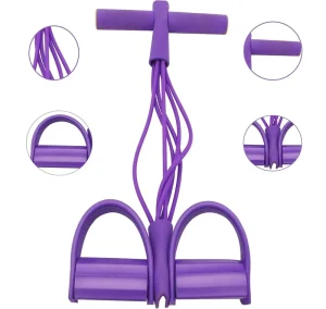 6-Tube Elastic Yoga Pedal Resistance Band Fitness Training Tension Rope for Leg Stretching