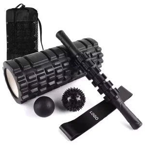 6 in 1 Custom Design Foam Roller Muscle Rollers Stick Resistance Band Yoga Sets Yoga Foam Roller Set