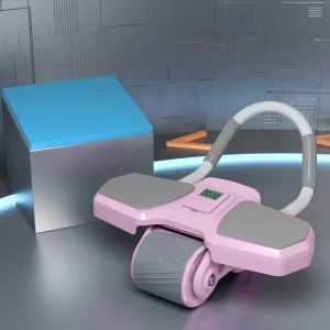 6-in-1 Iron Ab Wheel Roller Kit with Automatic Rebound and Elbow Support