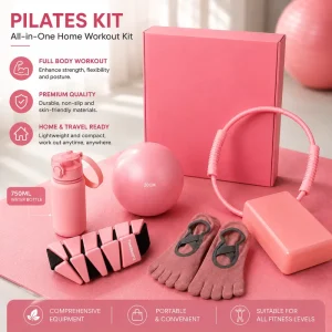 6-in-1 Pilates Training Set with Yoga Ball and Pilates Ring Fitness Accessories