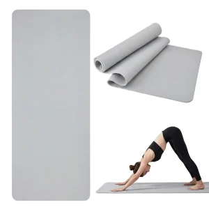 6 mm TPE Yoga Mat 183 x 61 cm Odor-Free Non-Slip Mat for Beginner Yoga Pilates and Home Fitness