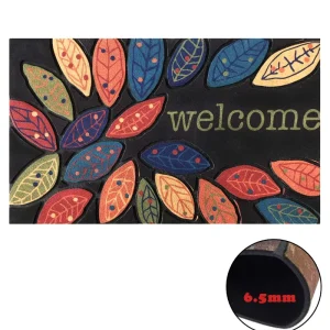 6.5 mm Rubber-Backed Sublimation-Printed Flocked Door Mat for Front Door