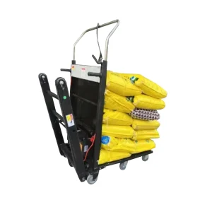 600kg Electric Ladder Climber Foldable Portable Multi-Wheel Trolley with Steel Platform