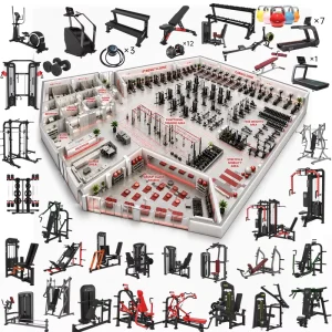 600sqm Commercial Gym Equipment Supply for Residential Apartments and Communities