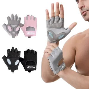 6033 Workout Fitness Half Finger Cycling and Weight Lifting Gloves Rehabilitation Training