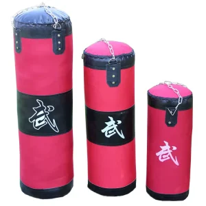 60CM Empty Boxing Sand Bag, Standing Punching Training Bag with Chains