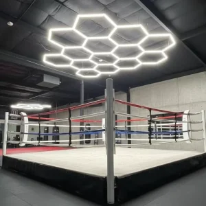 6500K High Lumen Hexagon Ceiling Light DIY Install for Boxing Ring Venue Honeycomb Lights