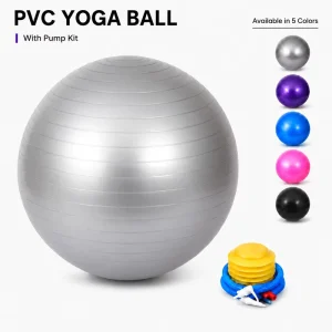 65cm Anti-Burst Yoga Exercise Ball for Stability, Core Strength, Posture Support and Home Gym Fitness