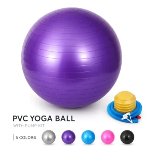 65cm Gym Ball for Glute Activation, Back Stretching, Seated Workouts, Balance Rehabilitation, and Functional Fitness