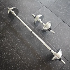 65kg Chrome Dumbbell Set Adjustable Dumbbell Set Electroplated Dumbbell Barbell 2 in 1 for Home Use