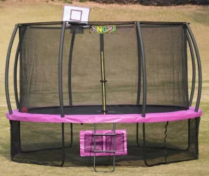 6ft-16ft Outdoor Kids Trampoline Combo with PVC Sleeves, Inner Net, Foam, Steel and PP