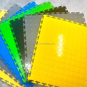 6mm Thick PVC Waterproof Eco-Friendly Anti-Scratch Anti-Slip Modular Floor Tiles with Click-Lock Installation for Indoor Garage