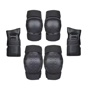 6pcs Set Cycling Skating Protective Gear Knee Elbow Pads Wrist Guards Outdoor Sport Safety Protector for Adults and Kids
