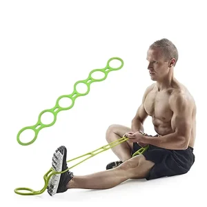 7-Ring Expander Elastic Pull Rope Resistance Band for Yoga, Pilates, and Home Exercise