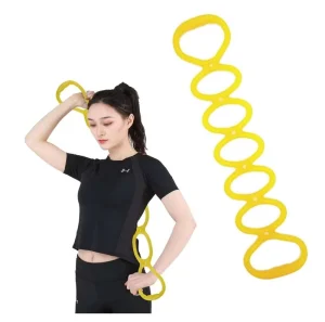 7-Ring Stretch Resistance Band for Yoga and Foot, Leg and Arm Exercises